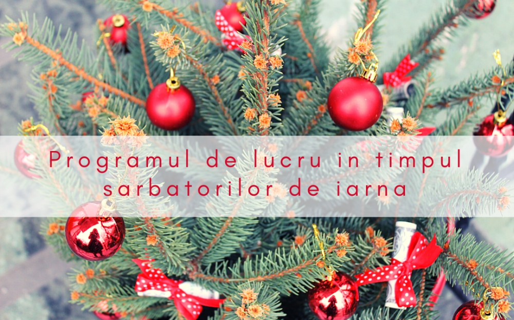 Atenție! Programul de lucru de sărbători!