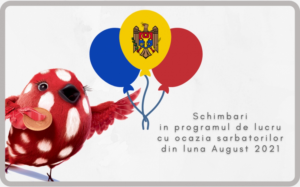 Programul de activitate în luna August 2021